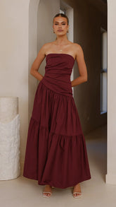 Lola Maxi Dress - Burgundy